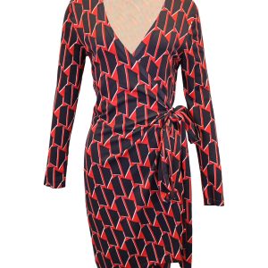 Diane von Furstenberg Linda – Wickelkleid aus roter Seide