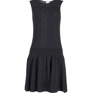Temperley London Acacia Strickkleid in schwarzer Viskose 7748716199996