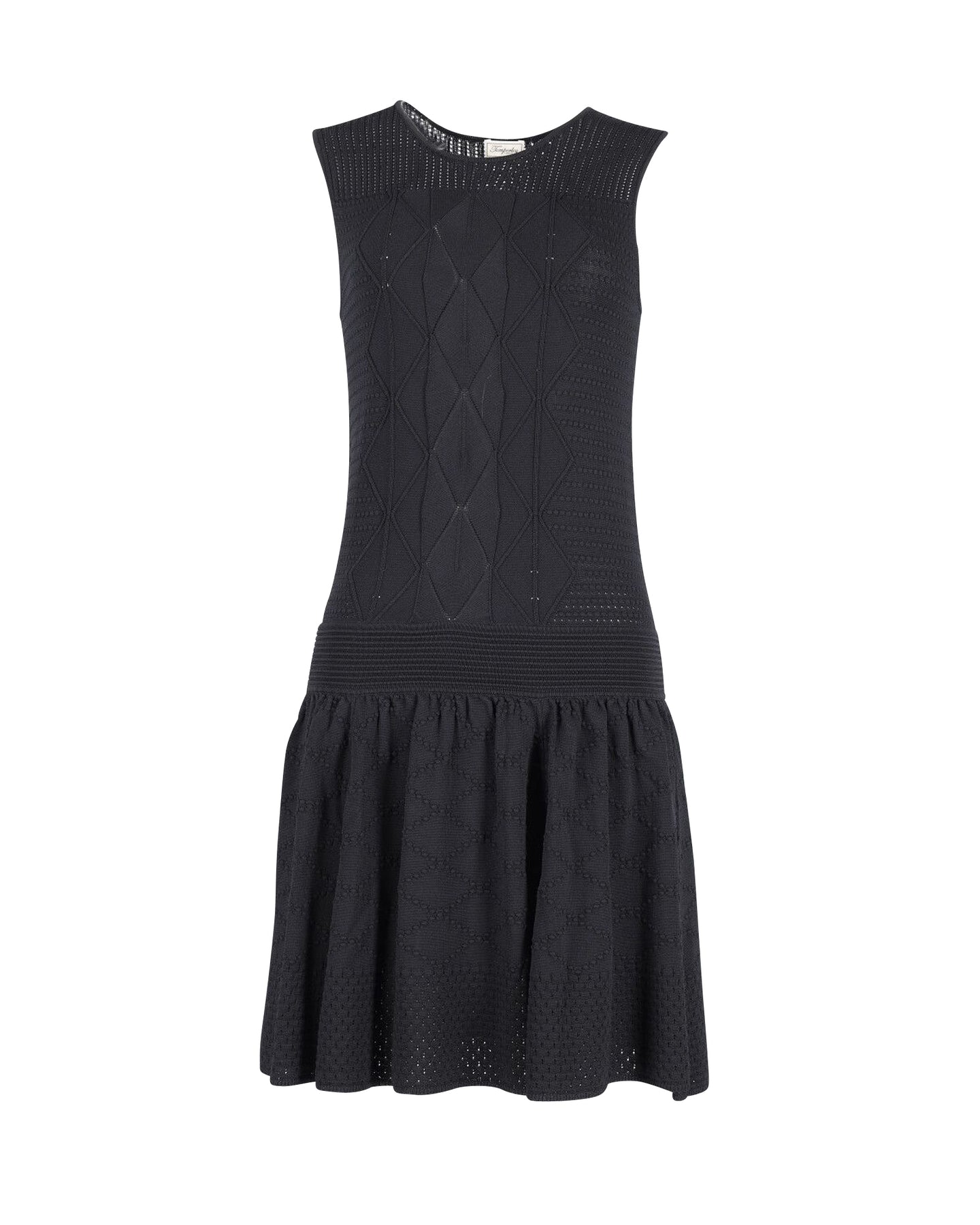 Temperley London Acacia Strick Kleid aus schwarzer Viskose