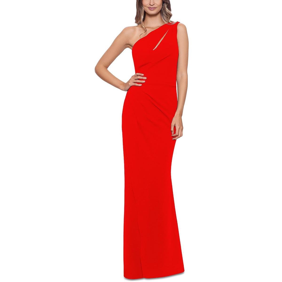 Georgette Ausschnitt Abendkleid