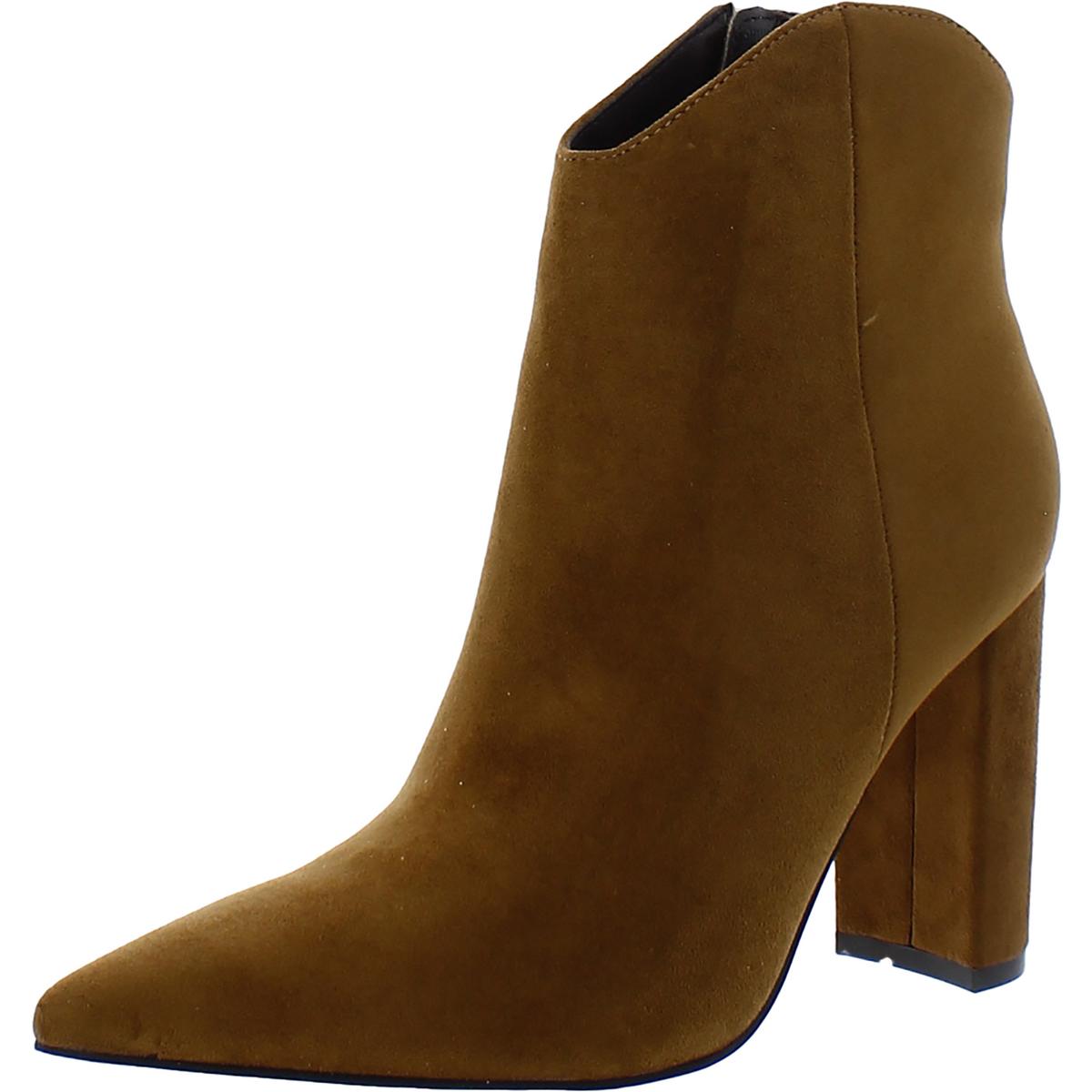Stiefeletten aus Wildlederimitat mit spitzer Zehenpartie