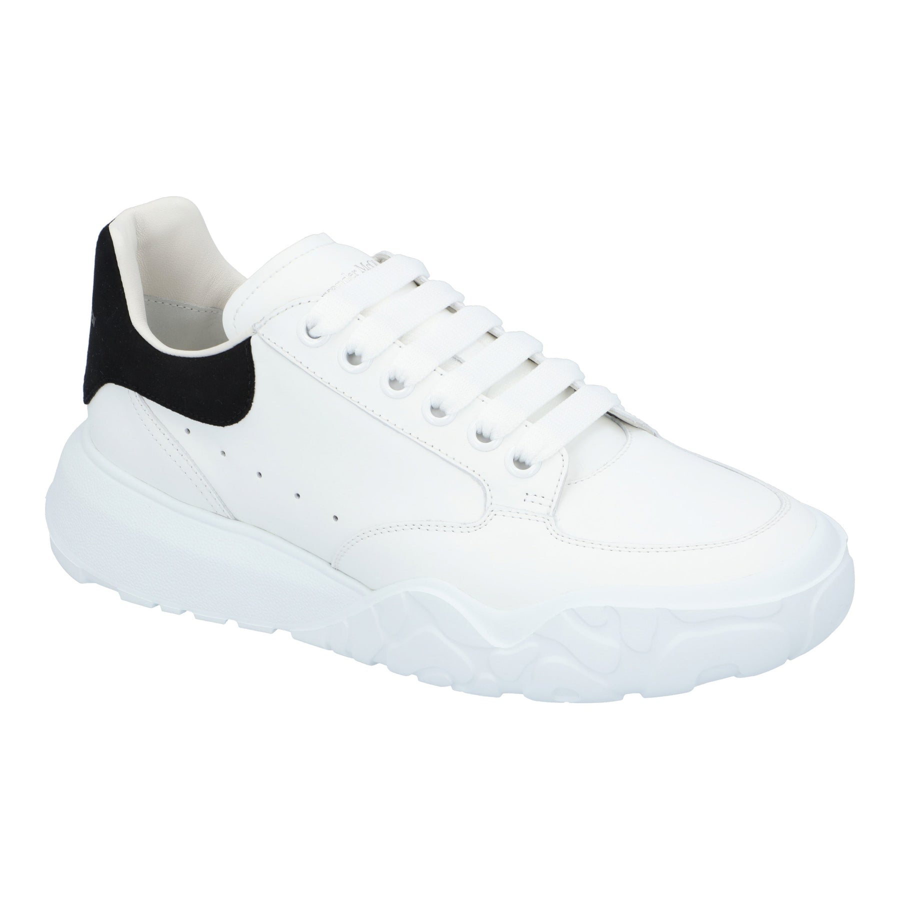 Alexander McQueen Court-Trainer "Weißes Schwarz"