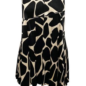 Moschino Cheap and Chic Pleated Rock in Tierdruck Rayon 7748704960572