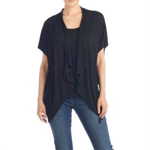 Abby Strickjacke & Top Set in Schwarz
