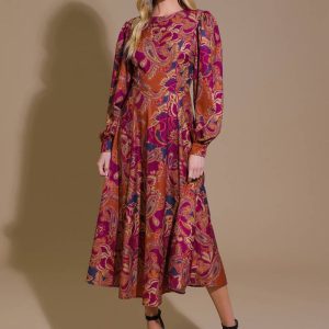 FOREVERMORE Gewebtes Midikleid