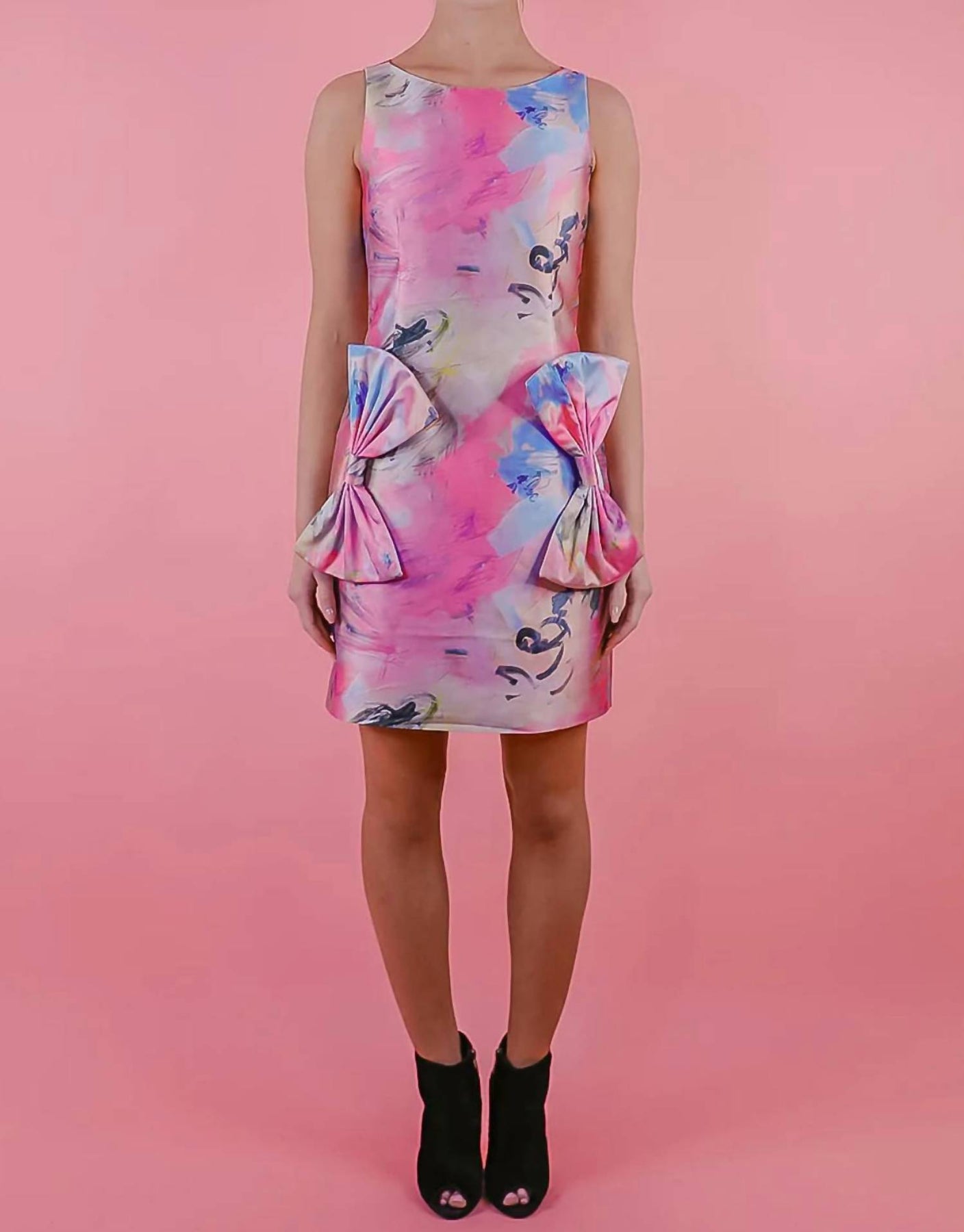 Candace Bow Tasche Kleid im Painterly Muster
