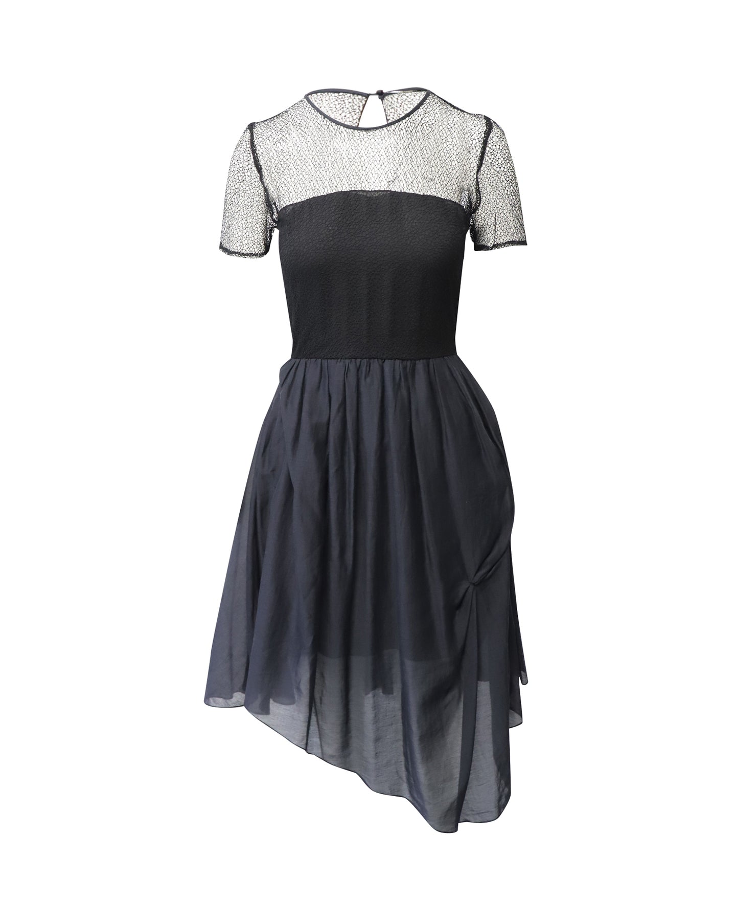 Proenza Schouler Mesh Top Kleid aus schwarzer Baumwolle