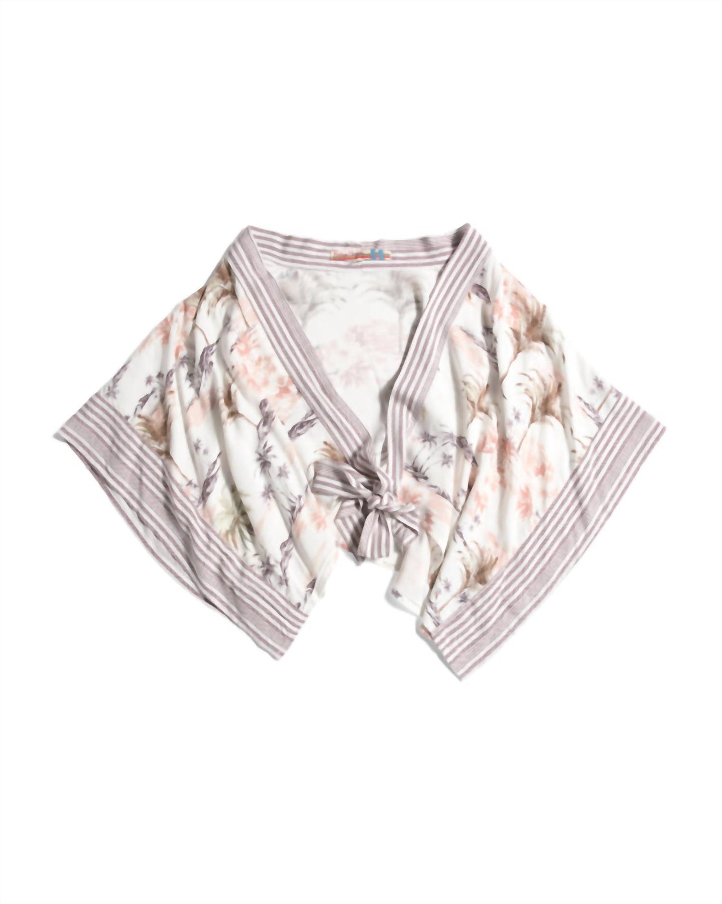 Bolero Jacke in Elfenbein, braun, rosa