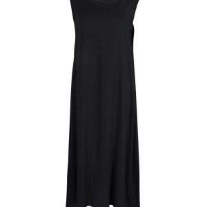 Dolce & Gabbana ärmelloses Midikleid in schwarzer Viskose