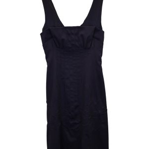 Philosophy Di Alberta Ferretti ärmelloses Minikleid aus Marineblau Wolle 7748692344892