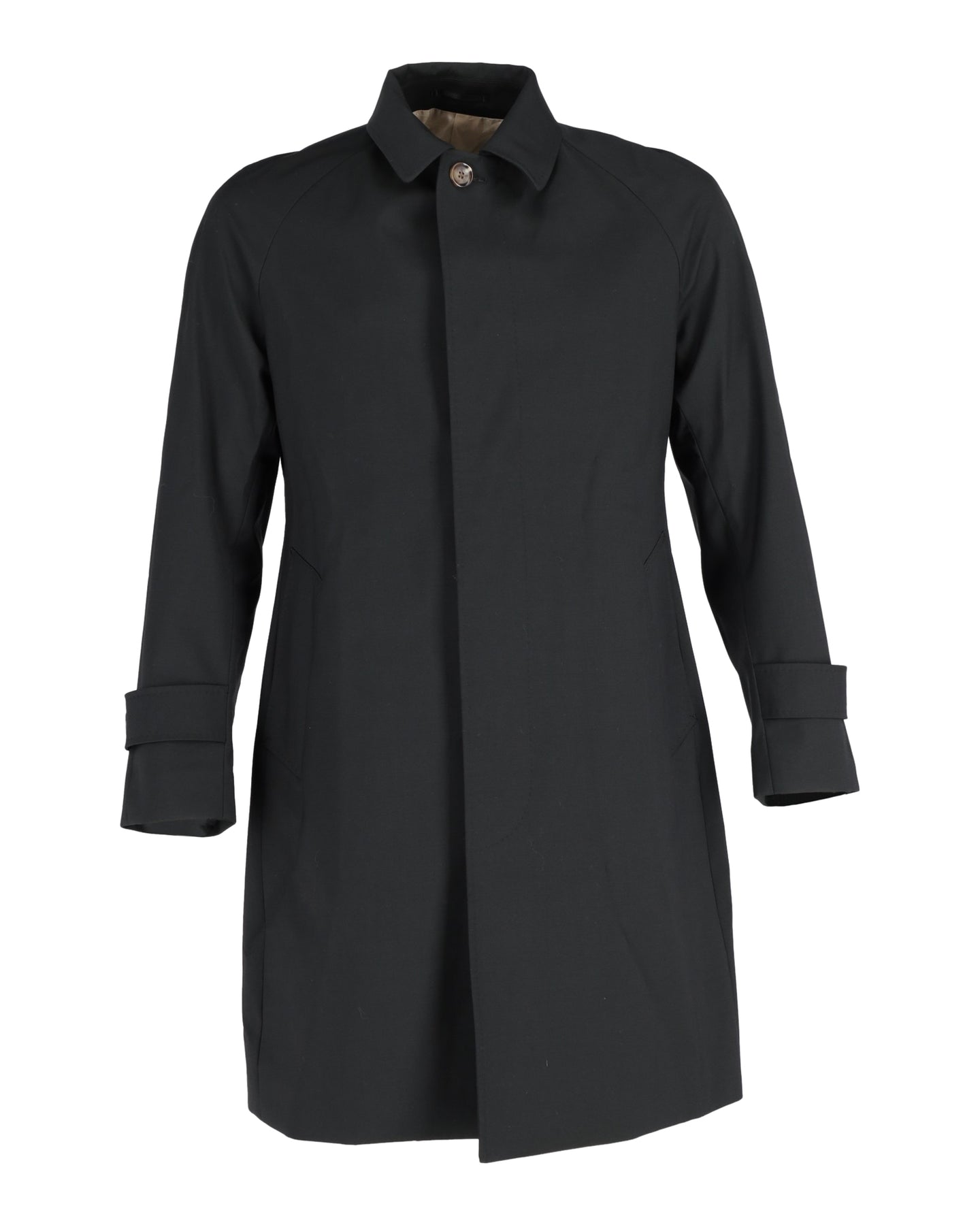 Loro Piana Storm System Regenmantel aus schwarzer Wolle