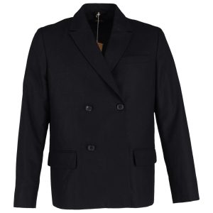A.P.C. Zweireihiger Blazer aus dunkelblauer Wolle