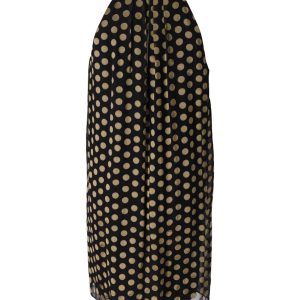 Diane Von Furstenberg Polka-Dotted Halter Mini-Kleid in schwarzem Rayon