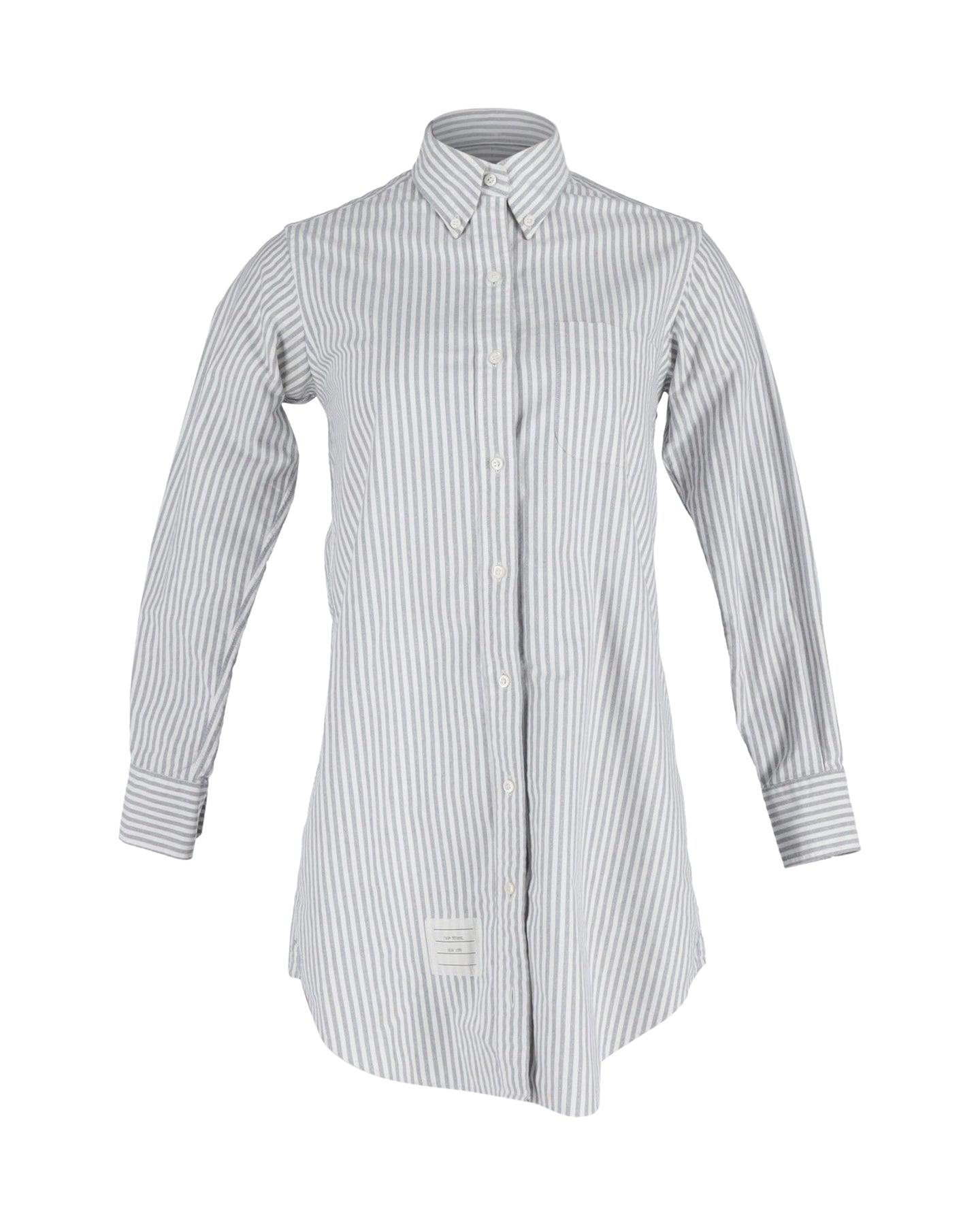 Thom Browne Minikleid mit Streifenmuster aus weißer Baumwolle