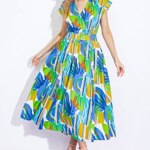 SUMMER MIRAGE Gewebtes Midikleid