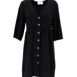 Ba&Sh Buttoned Kleid aus schwarzem Polyester 7748703944764