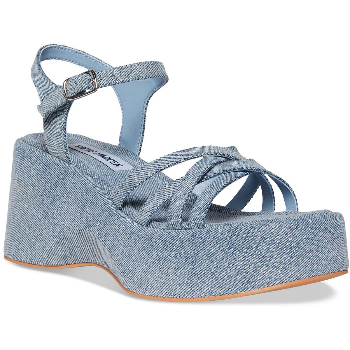 Verrückte 30 Schnalle Criss-Cross Keil Sandalen