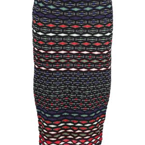 Missoni Knitted Bodycon Midirock aus mehrfarbiger Viskose 7748695785532