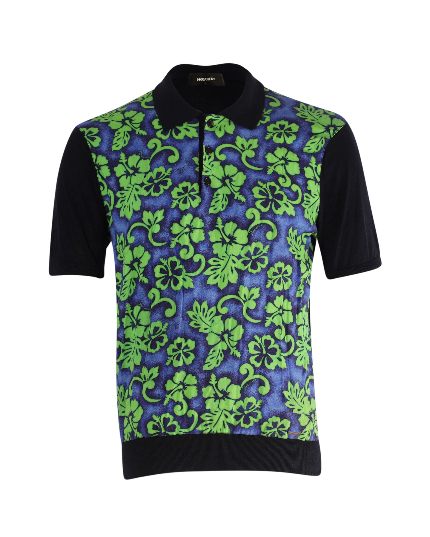 Dsquared2 Poloshirt mit hawaiianischem Muster in Grün Laine