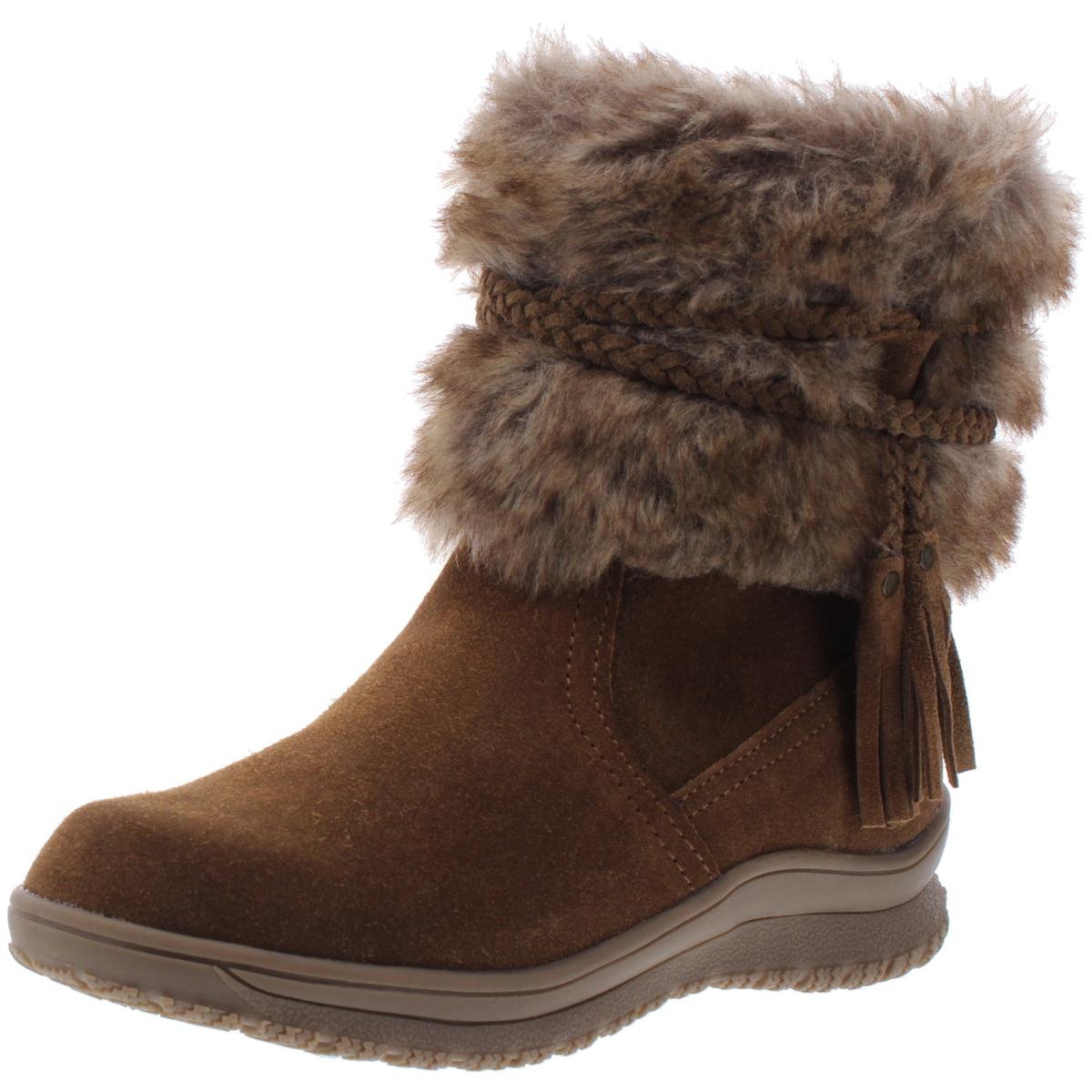 Everett Leder Kunstfell Mid-Kalb Stiefel