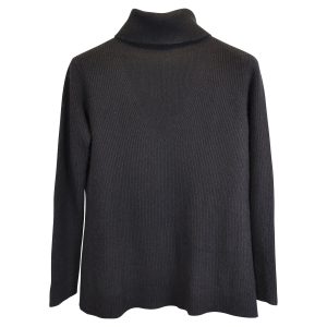 The Row Turtleneck Pullover in schwarzem Kaschmir 7748695359548