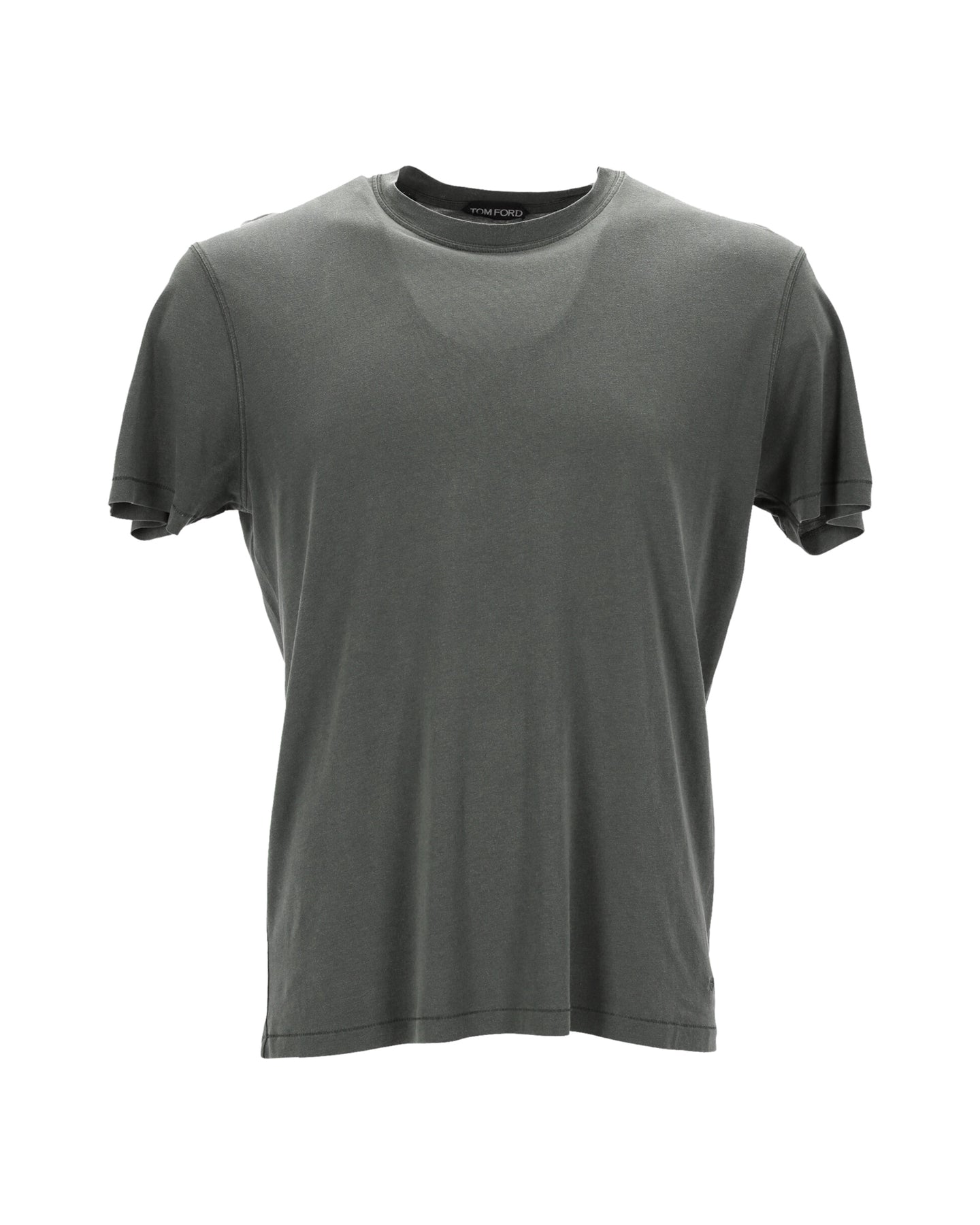 Tom Ford T-Shirt mit Rundhalsausschnitt in Khaki Lyocell