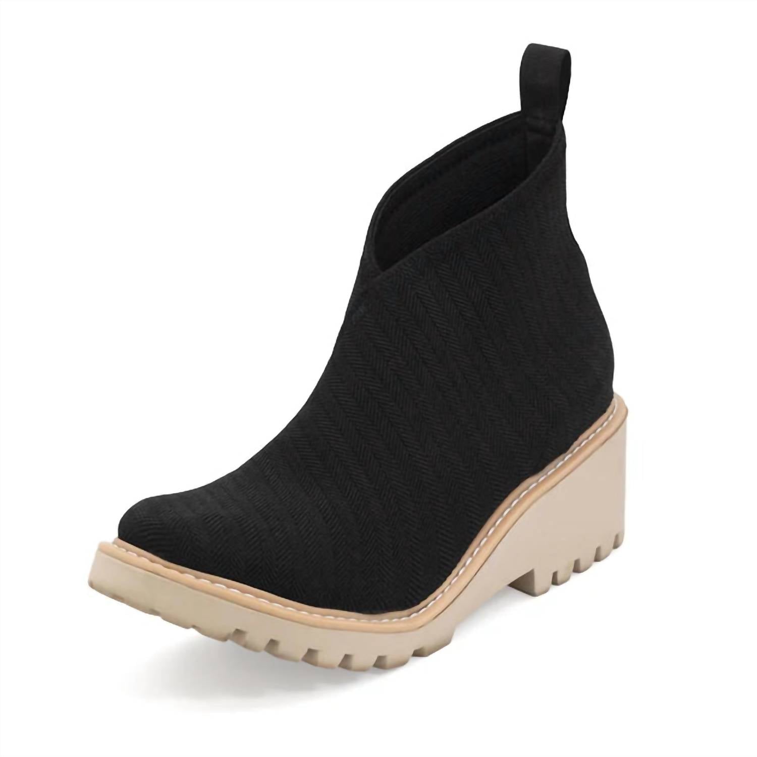 Damen Heyward Stiefel in Schwarz Herringbone