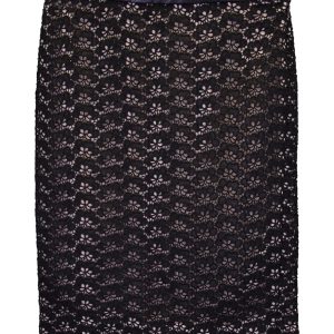 Diane Von Furstenberg Spitze Nude Lining Bleistiftrock aus schwarzer Baumwolle
