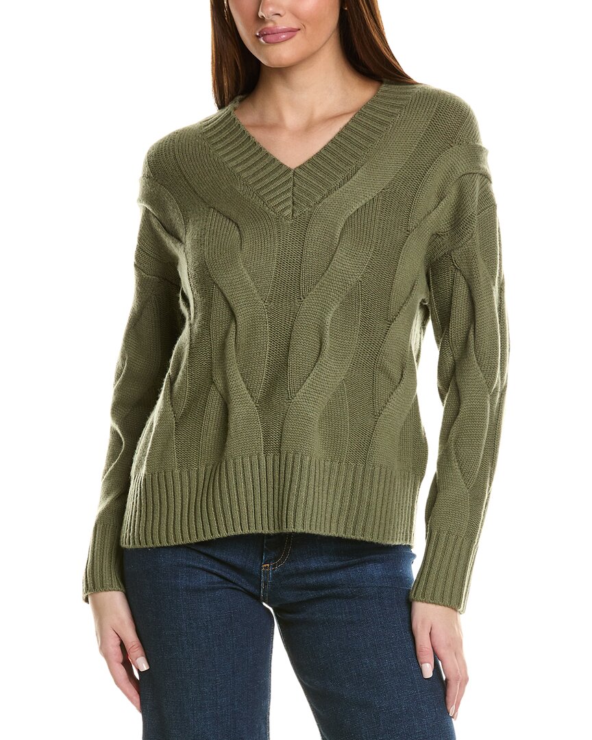 Hannah Rose Pullover aus Wolle & Kaschmir mit breitem Kabel