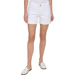 Denim-Bermuda-Shorts mit Handschellen