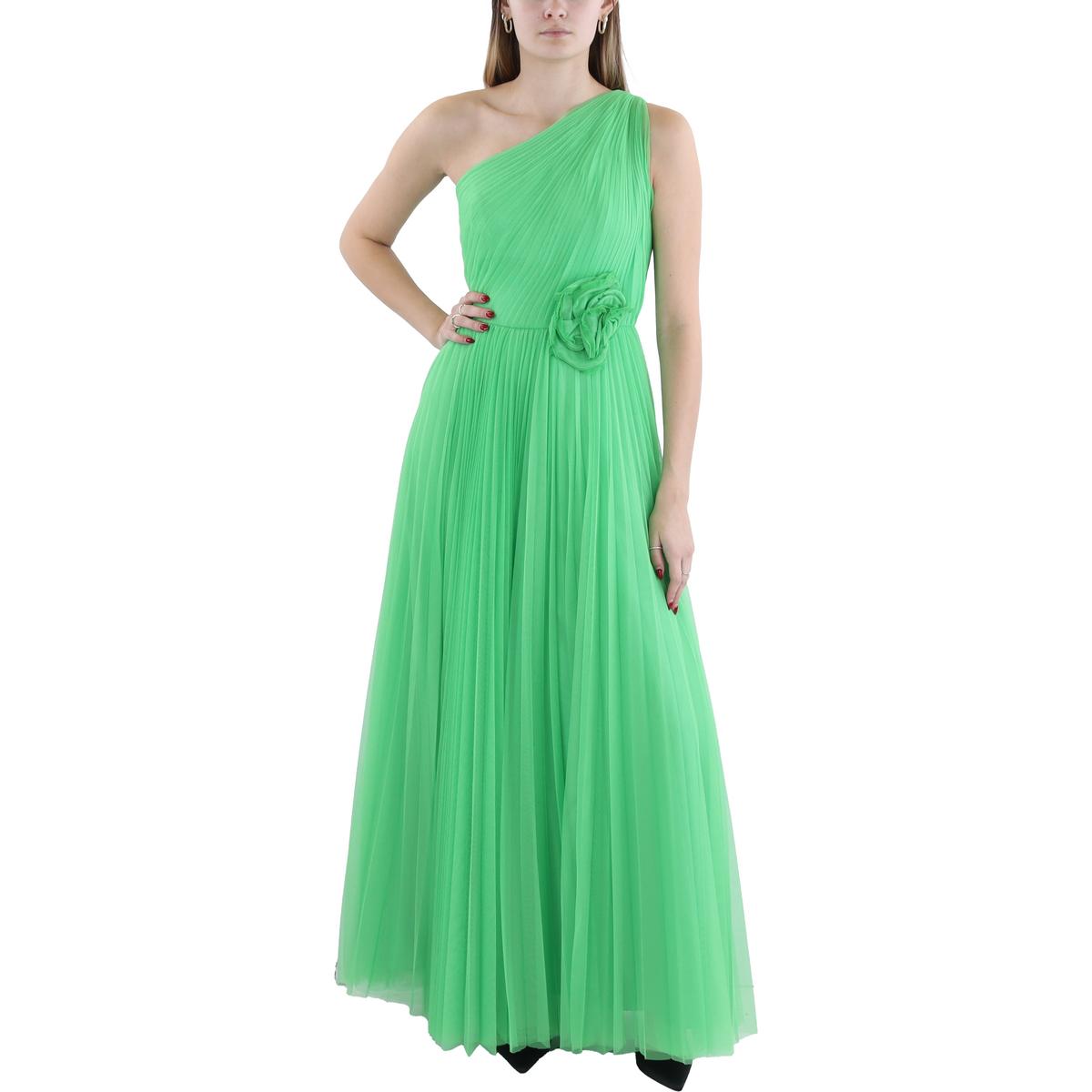 Volle Länge Plissee Abendkleid