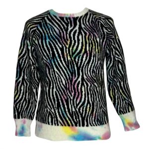Krawattenfarbe Crew Pullover in Zebra Blau