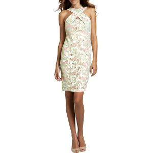Criss-Cross Lace Sheath Kleid