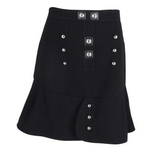 Peter Pilotto Mini geraffter Rock aus schwarzer Wolle