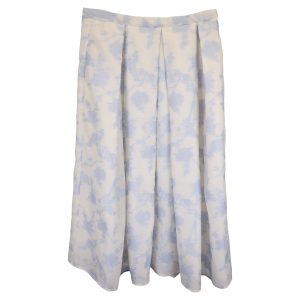 Erdem mit Blumenmuster Midirock in Hellblau Seide
