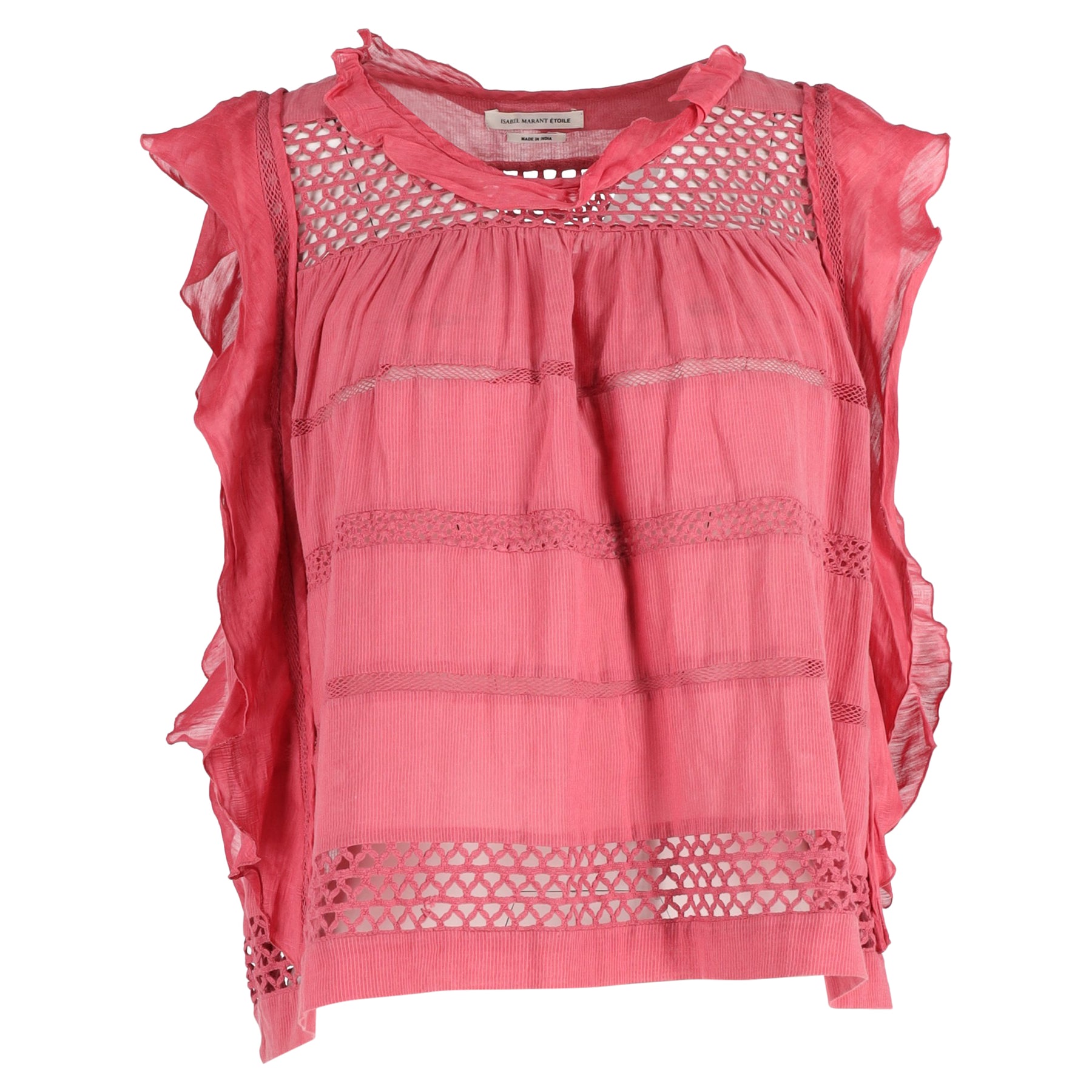 Isabel Marant Etoile Clara Vintage Bluse aus roter Baumwolle
