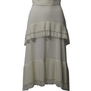 Zimmermann Midirock aus weißem Polyester