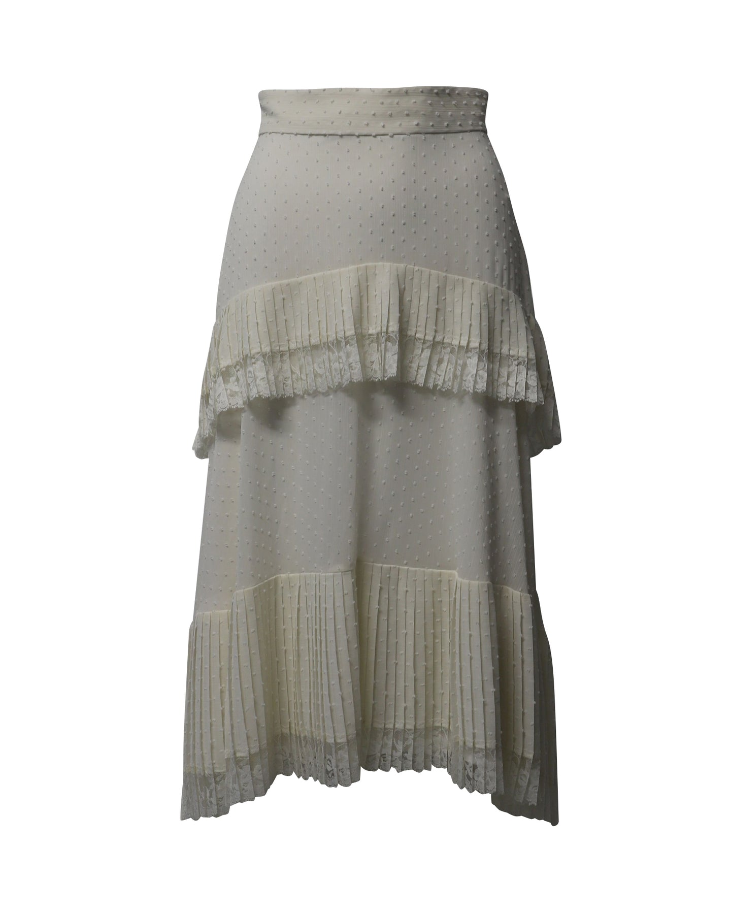Zimmermann Midirock aus weißem Polyester