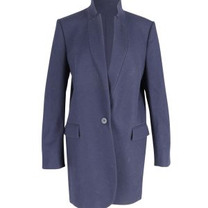 Stella McCartney Bryce Signature Mantel aus Marineblau Wolle