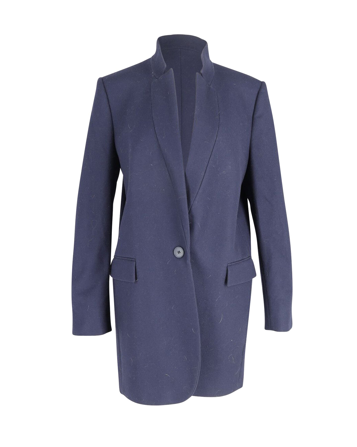 Stella McCartney Bryce Signature Mantel aus marineblauer Wolle