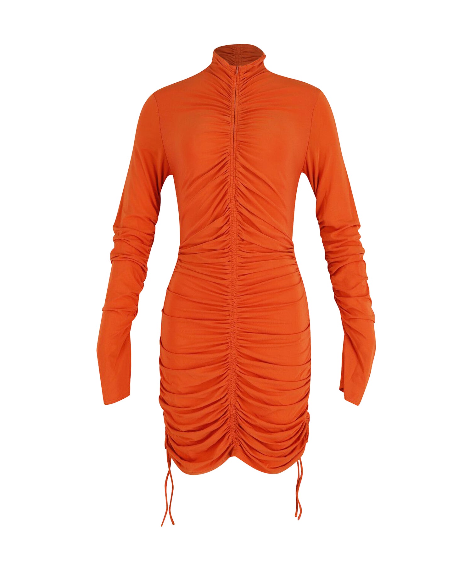 A.L.C Nolan Gerafftes Kleid in Orange Viskose