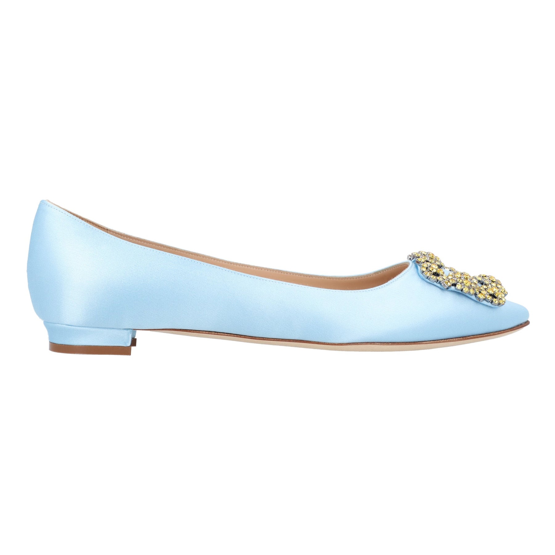 Manolo Blahnik Hangisi Flat Blau