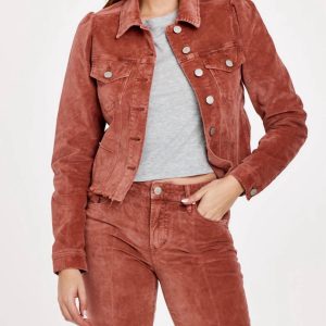 Roslyn Baby Schnur abgeschnitten Jacke in Pecan
