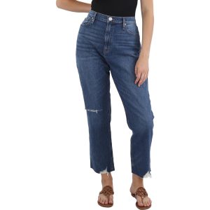 Holly roher Saum Denim gerade Bein Jeans