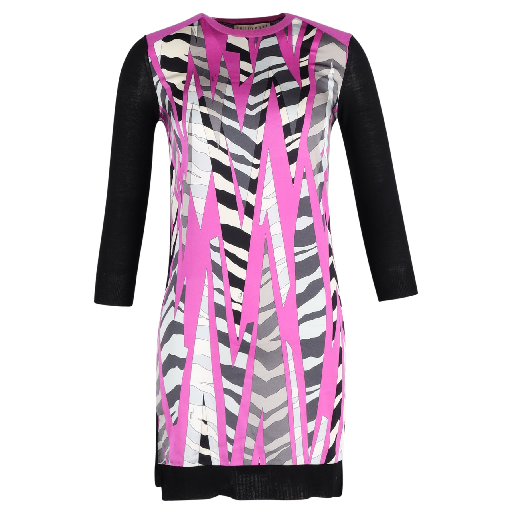 Emilio Pucci Bedrucktes Kleid aus mehrfarbiger Seide