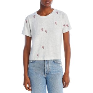 Leinen-Grafik-T-Shirt