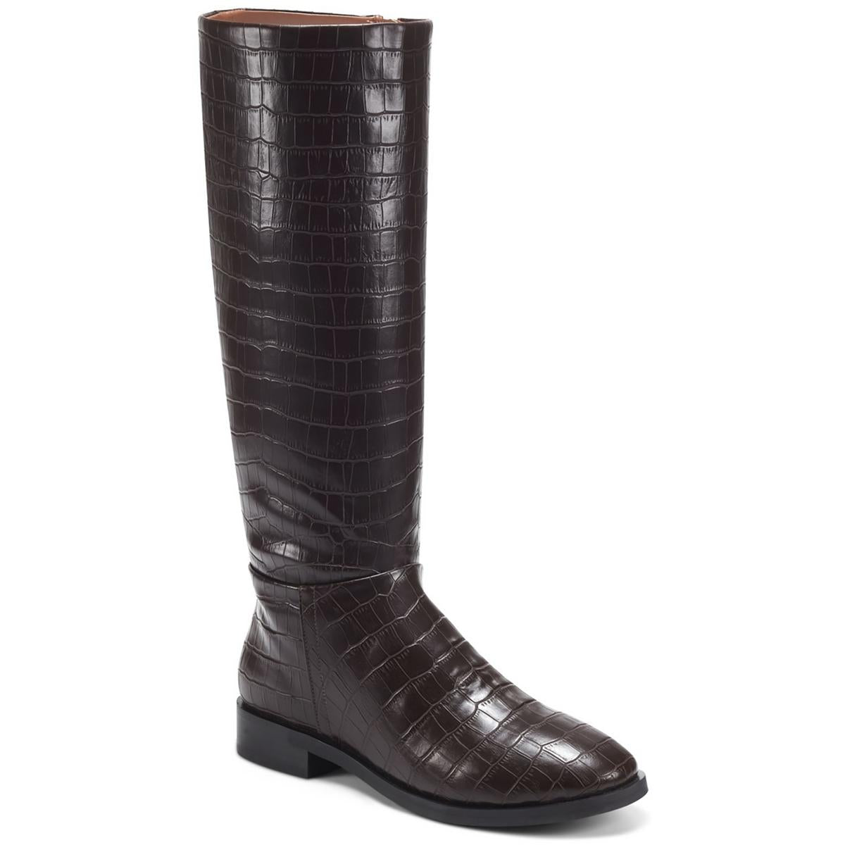 Berri Seitenreißverschluss Runde Zehe Kniehohe Stiefel