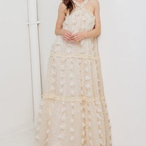 CLOUD NINE GOWN Gewebtes Knöchelkleid