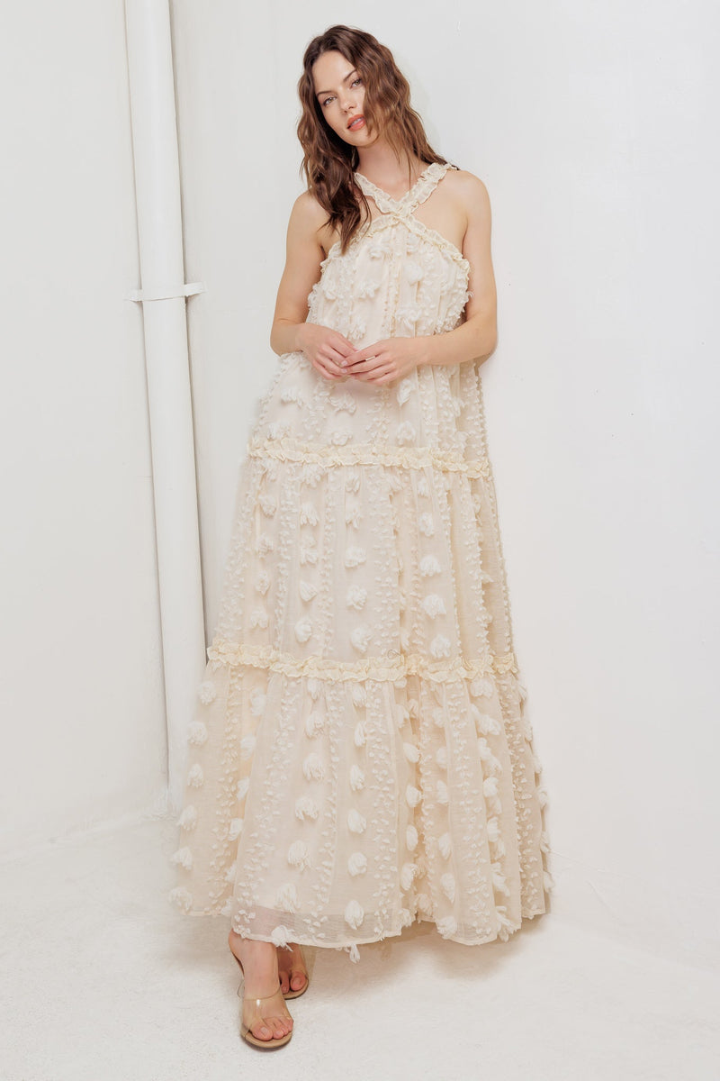 CLOUD NINE Abendkleid gewebt Knöchel Kleid