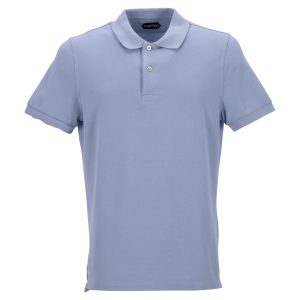 Tom Ford Poloshirt aus hellblauer Baumwolle 7748721115196